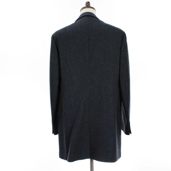 Cardinal of Canada NWT Top Coat Size 42R US Blue & Black Herringbone Wool/Cash